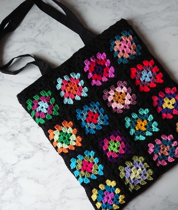 granny square tote bag