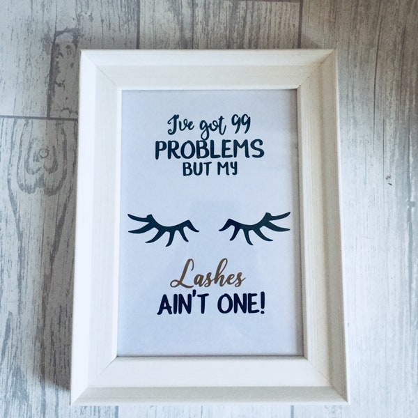 Fabulous lashes frame/home decor/bedroom decor/beauty salon-gifts for girls/lashes-lashes gifts/frame