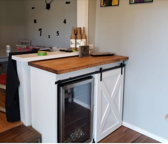 Farmhouse barn door cabinet deals