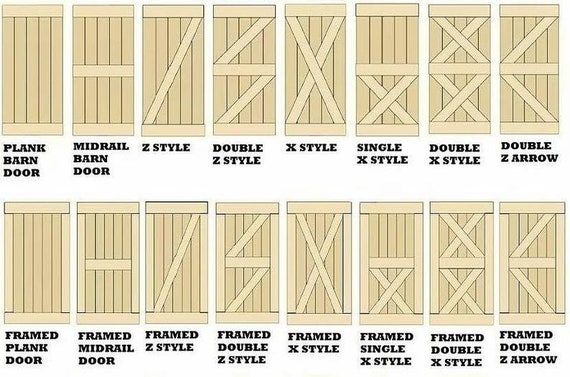 Custom Made Classic Double X Style No Frame Sliding Barn Door Etsy