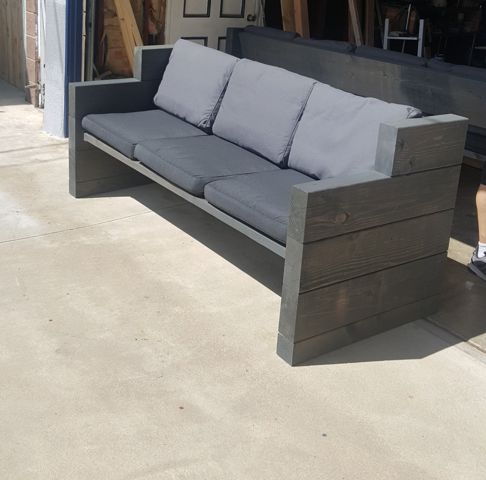 Custom Outdoor Furniture Farmhouse Rustic Wood Patio Set Comfy Etsy