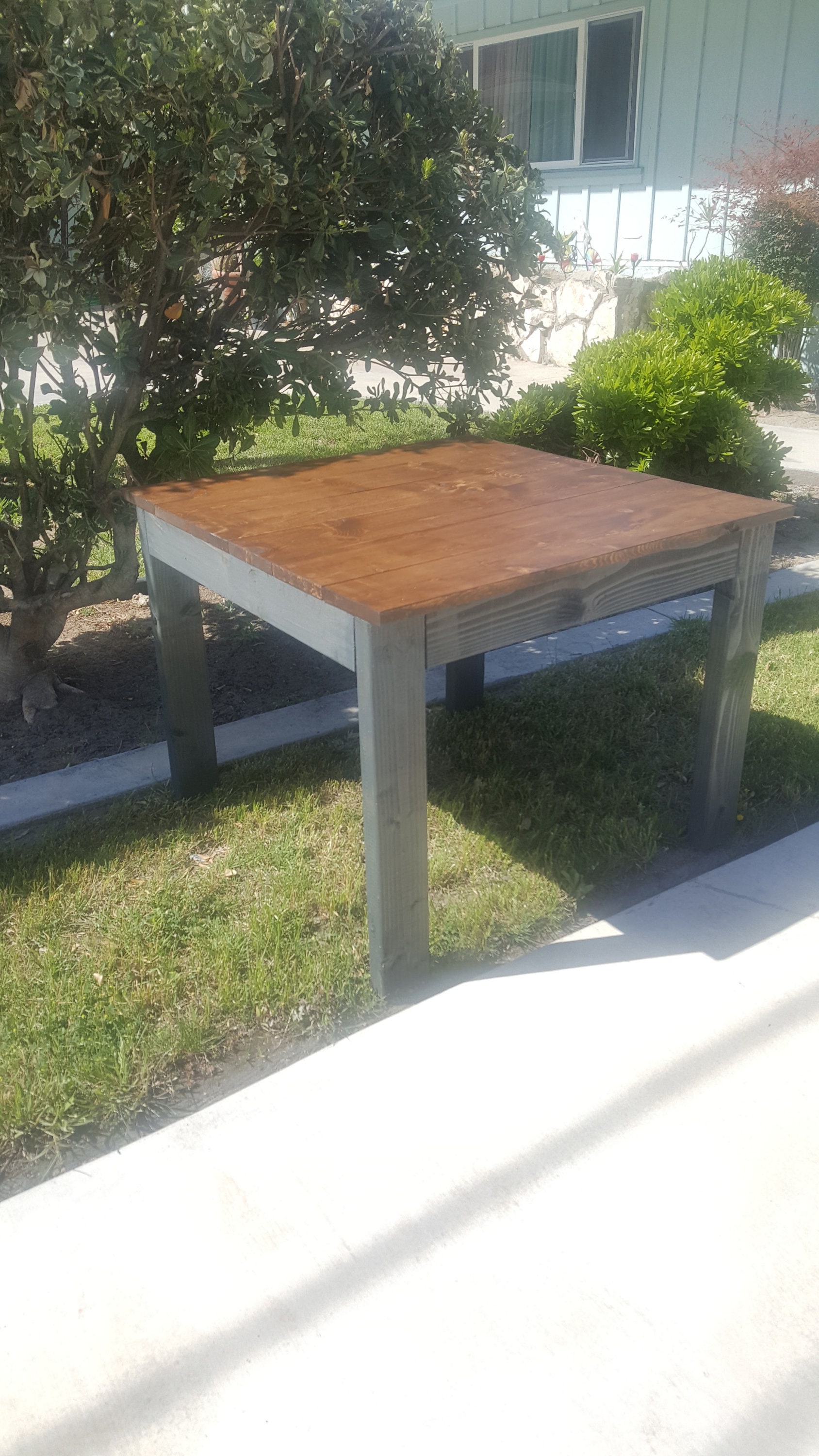 Custom Outdoor Furniture Farmhouse Rustic Wood Patio Set Comfy Etsy