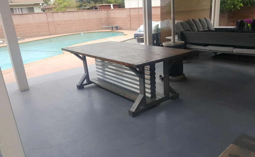 Handcrafted Farmhouse Rustic Dining Table Kitchen Table Reclaimed Wood ...