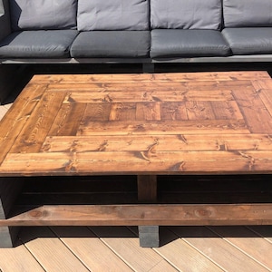 Rustic Farmhouse Pallet Wood Coffee Table Look, Handmade, Custom, Furniture, family room, Living room, Indoor Outdoor Furniture, Patio image 2