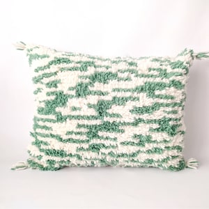 Moroccan Wool Beni Ourain Green Cushion Cover, it&#39;s decorative Pillow Cover Berber Cushion from Morocco