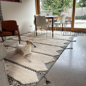 Moroccan handmade rug, shaggy rug, Morrocan rug, Berber carpet, custom size rug, living room rug, shag rug Large area rug Moroccan style rug