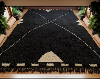 Moroccan handmade rug, shaggy rug, Morrocan rug, Berber carpet, custom size rug, living room rug, shag rug Large area rug Moroccan style rug