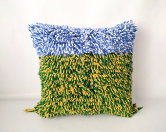 Moroccan Wool Beni Ourain Cushion Cover 50"x18", it's decorative Pillow Cover Berber Cushion from Morocco