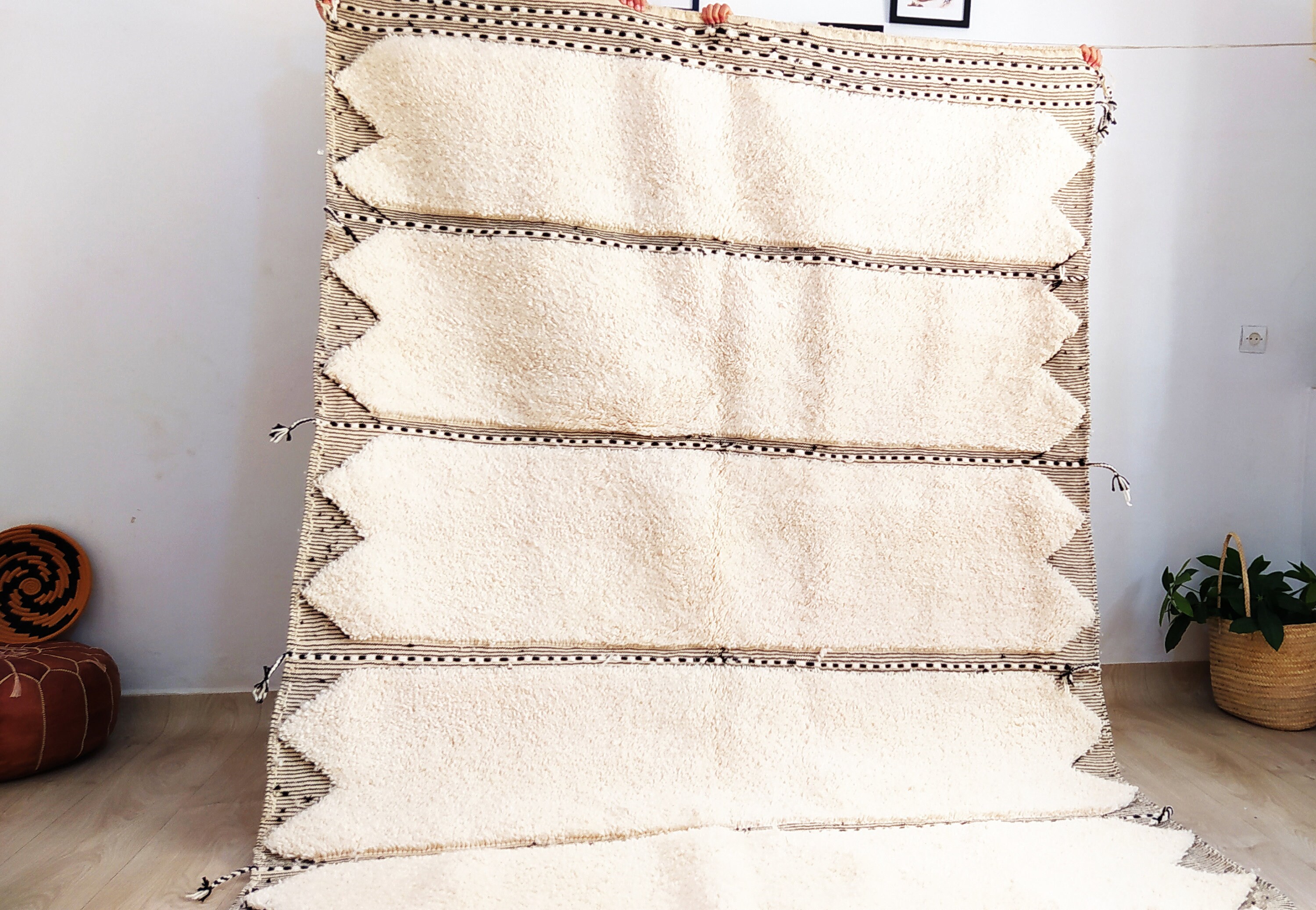 Beni Ourain Rug Moroccan Ivory Rug Beni Ourain Carpet Soft Etsy