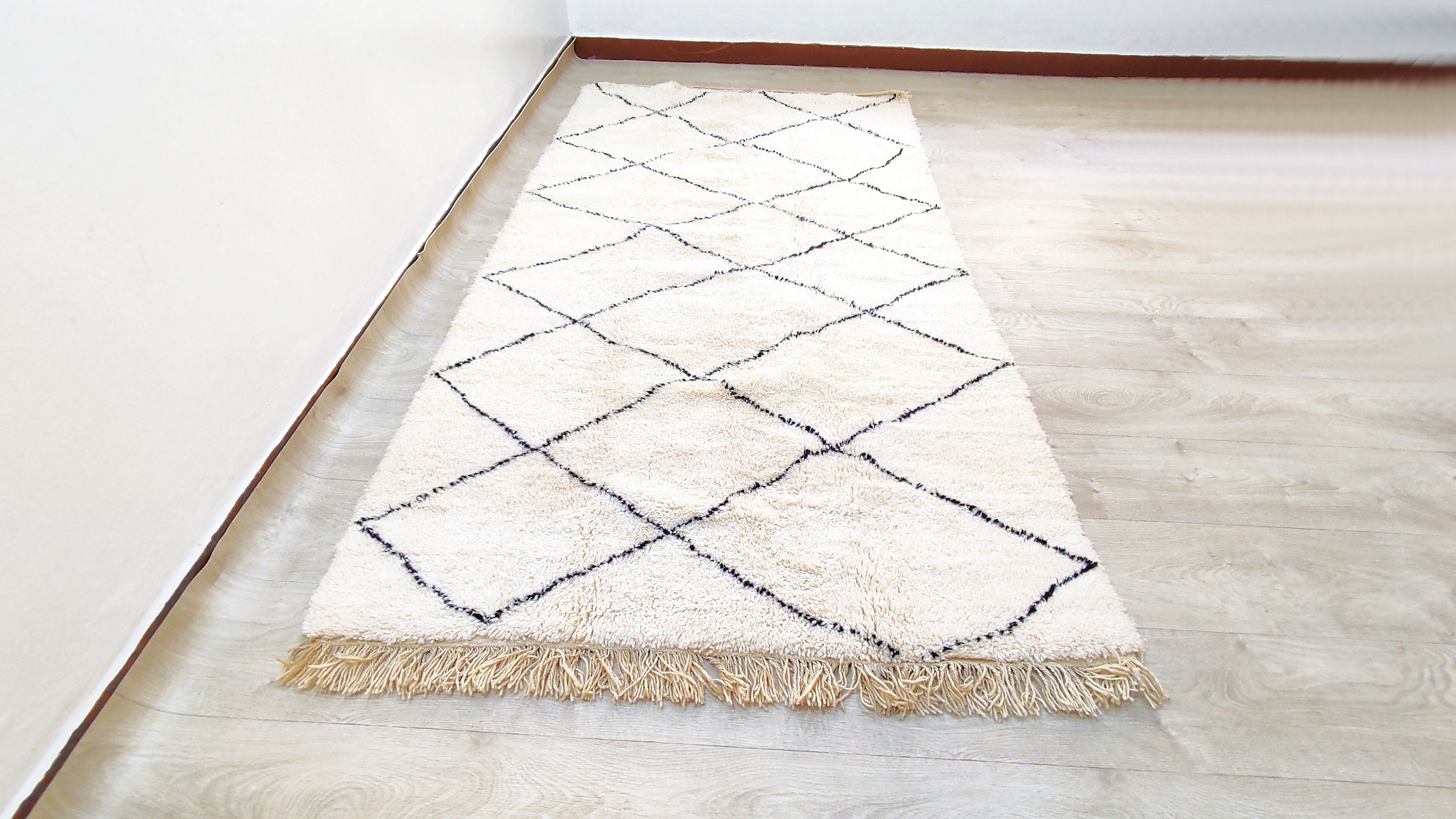 Small Beni Ourain Rug 88 X 49 Moroccan Rug Beni Ourain Etsy UK