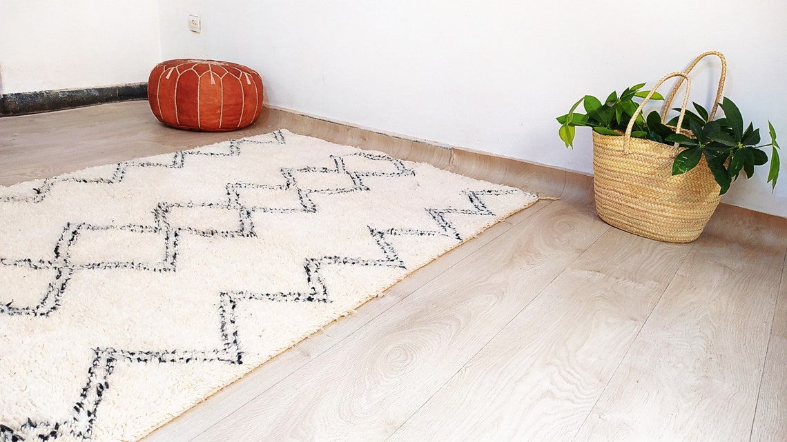 Beni ourain rug 7.9 x 4.4 Moroccan rug Beni Ourain carpet Etsy