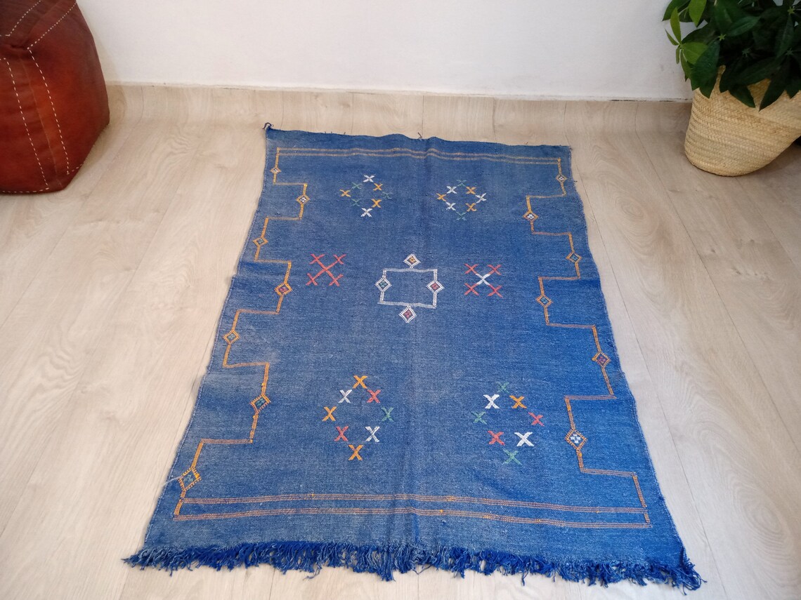 Moroccan Cactus Silk Rug Handmade Rug Berber Carpet Bohemian Etsy