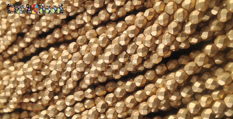 3MM Matt Gold Fire Polish 100 pieces