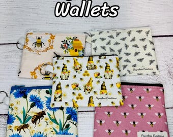 Mini Bee Keychain Wallet: Zipper Coin Purse for Lip Balm, Earbuds