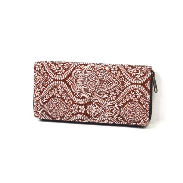 Women's wallet in boho style / wallet with ethnic pattern / vegan wallet