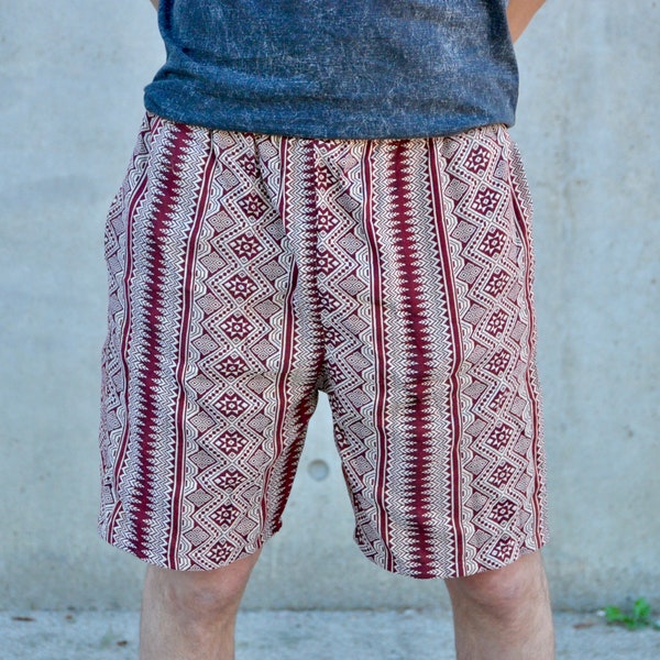 Shorts ethno, kurze Hose, Sommer shorts, Strandhose, geometrisches Muster