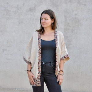 Kimono Cardigan, Boho Kimono jacket, Womens boho jacket, short kimono, oversized cardigan