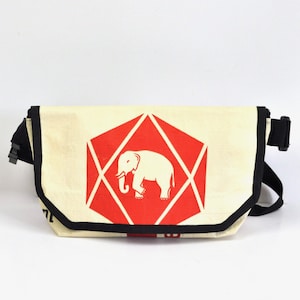 Gerecyclede heuptas van cementzak – Upcycled heuptasje, duurzame streetwear tas, waterafstotend