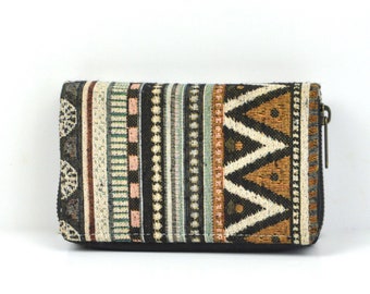 Cotton wallet / ethnic wallet / wallet with zip