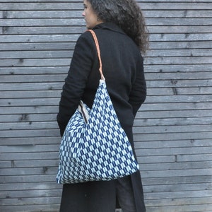 Boho Tote bag, Shopping bag, Bag with geometric pattern, boho crossbody bag image 2