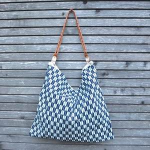 Boho Tote bag, Shopping bag, Bag with geometric pattern, boho crossbody bag image 1