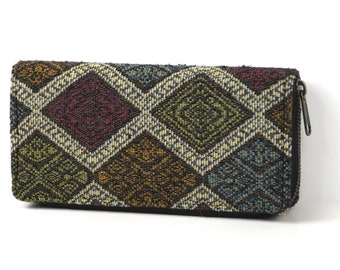 Women's wallet in boho style / wallet with ethnic pattern / vegan wallet