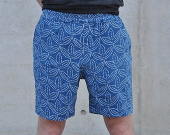 Men Shorts / Shorts made of cotton / short trouser indigo/organic shorts/Hippie shorts