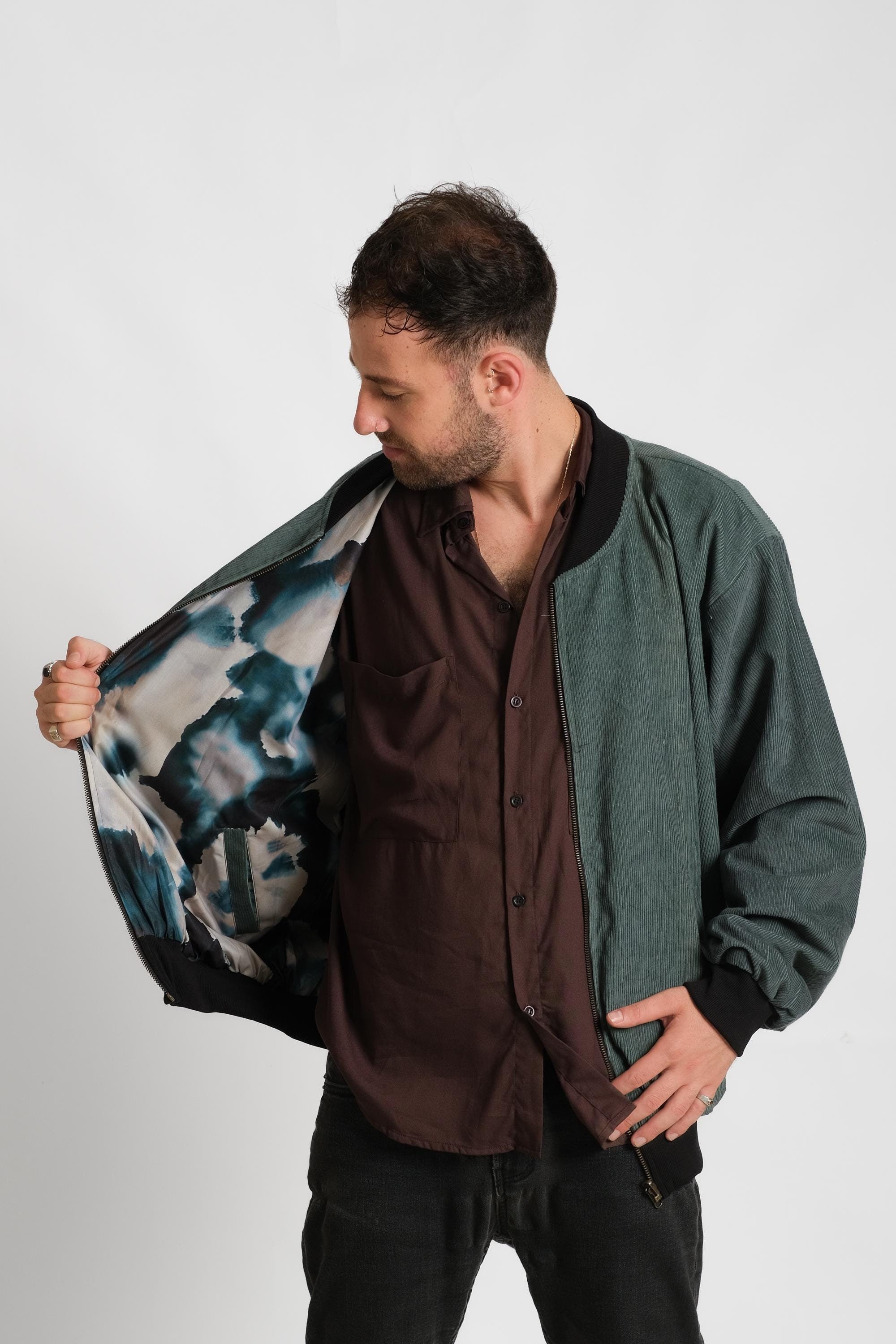 WV PROJECT正規品★24AW★Pli reversible corduroy jacket Corduroy Bomber Jacket, Reversible Jacket for Men, Unisex
