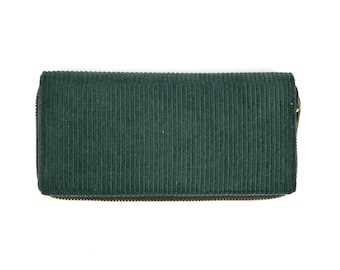 Cartera de pana, cartera de pana, cartera de estilo bohemio para mujer, cartera vegana, monedero de mujer