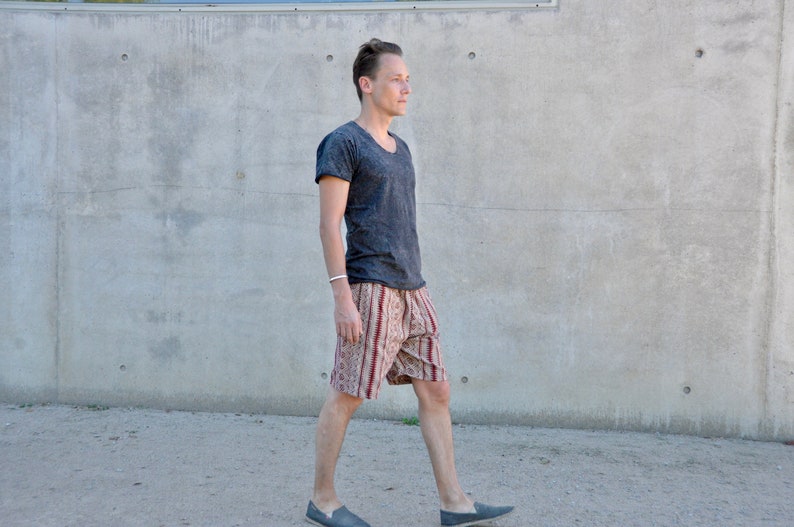 Men Shorts boho Shorts made of cotton tribal short trouser organic shorts Hippie shorts ethnic shorts