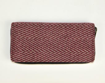 Cartera de mujer estilo boho, monedero con estampado étnico, cartera vegana, cartera grande de tela