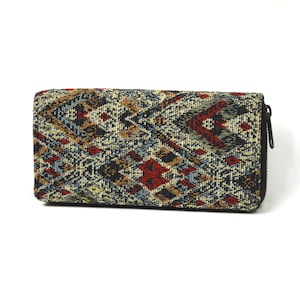 Cartera de mujer en estilo boho / cartera con estampado étnico / cartera vegana