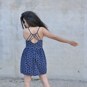 summer dress, light dress, casual dress, backless dress made of cotton image 4