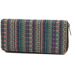 Cartera de mujer en estilo boho / cartera con estampado étnico / cartera vegana