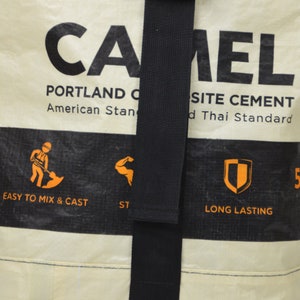 recycled backpack made of cement bags, upcycling bag, backpack image 2