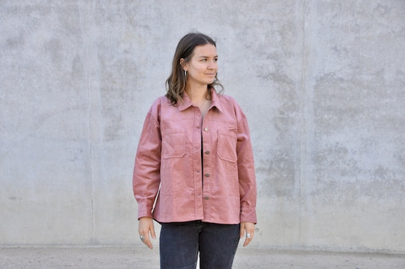 Pink cord hotsell shirt womens