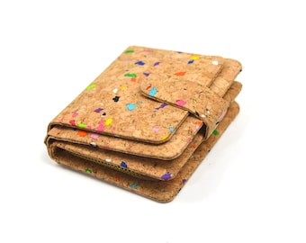 Cork wallet, sustainable wallet, natural wallet, cork wallet, handy small wallet