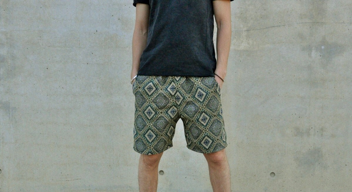 Men Shorts / boho Shorts made of cotton / tribal short trouser Etsy