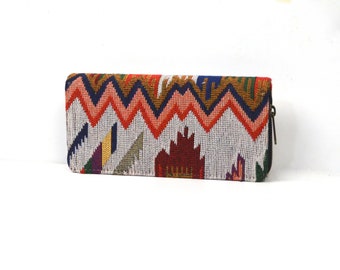 Women's wallet in boho style / wallet with ethnic pattern / vegan wallet
