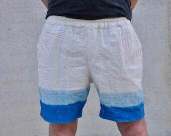 Men Shorts / Shorts made of cotton / short trouser indigo/organic shorts/Hippie shorts