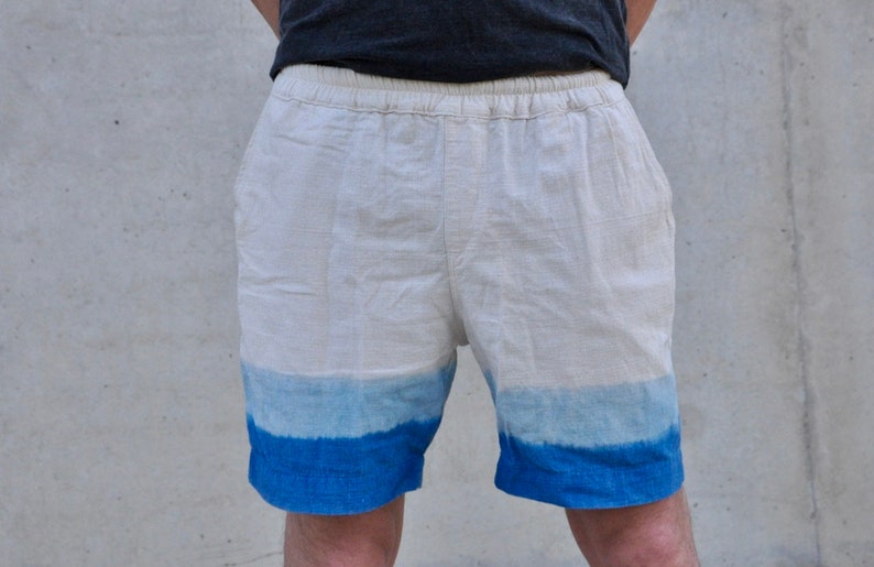 Men Shorts Shorts made of cotton short trouser indigoorganic shortsHippie shorts