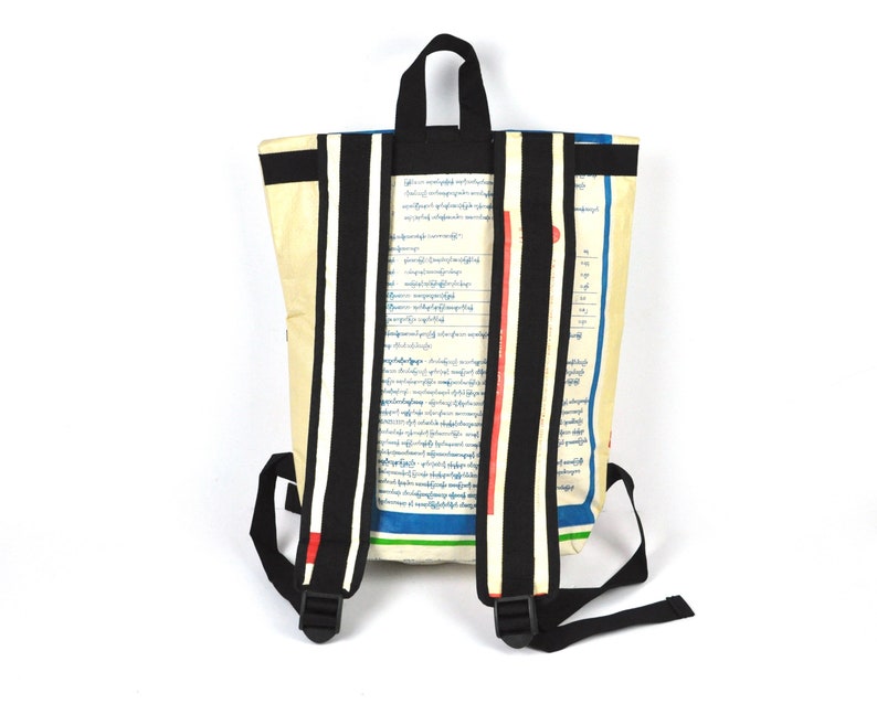 recycled backpack made of cement bags upcycling bag backpack