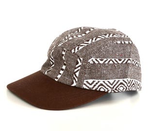 Czapka Boho 5-Panel z bawełny – ręcznie robiona czapka baseballowa w stylu streetwear unisex ze wzorem
