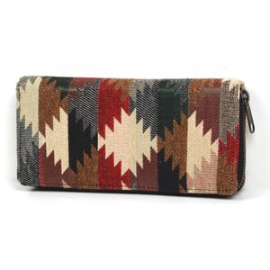 Boho-style wallet for women / ethnic pattern wallet / vegan wallet