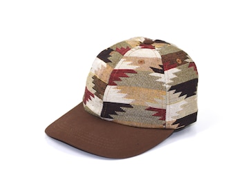 Dad Cap with Woven Ikat Pattern – 6 Panel Baseball Cap