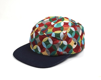 Czapka Boho 5-Panel z bawełny – ręcznie robiona czapka baseballowa w stylu streetwear unisex ze wzorem