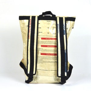 recycled backpack made of cement bags, upcycling bag, backpack image 2