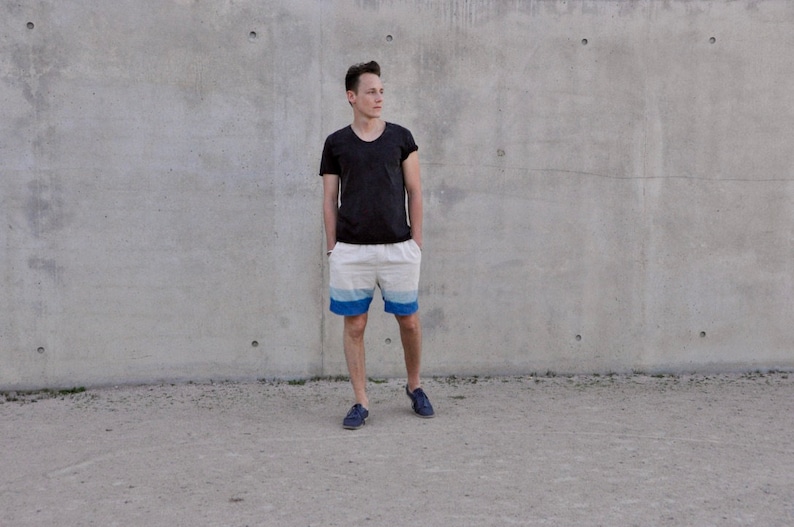 Men Shorts Shorts made of cotton short trouser indigoorganic shortsHippie shorts