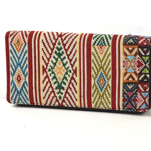 Cartera de mujer en estilo boho / cartera con estampado étnico / cartera vegana