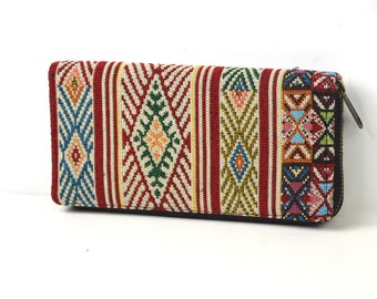 Boho-style wallet for women / ethnic pattern wallet / vegan wallet